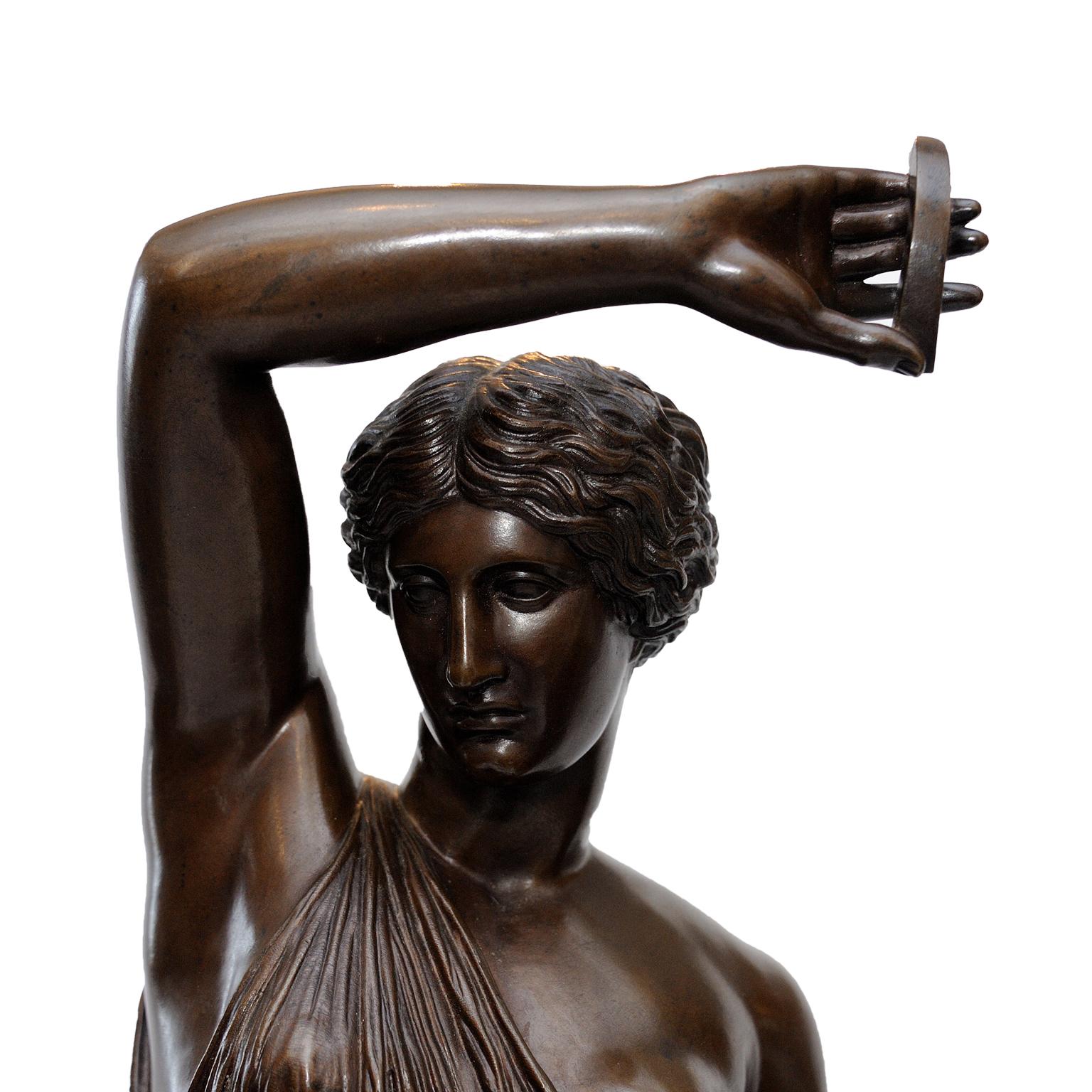 Large French Mid-19th Century Bronze Classical Figure, circa 1850 For Sale 3