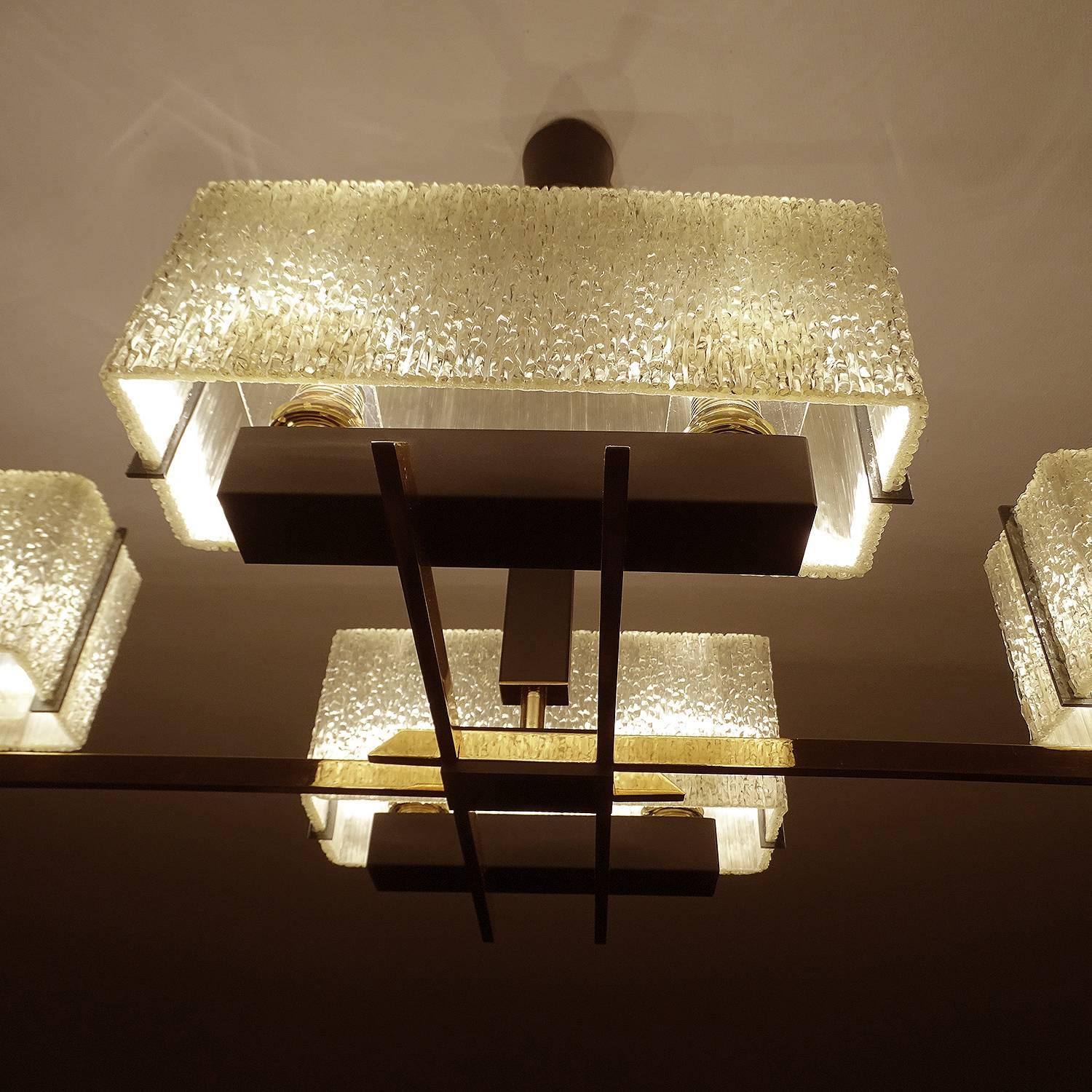 Large Maison Arlus Chandelier, Stilnovo Style  9