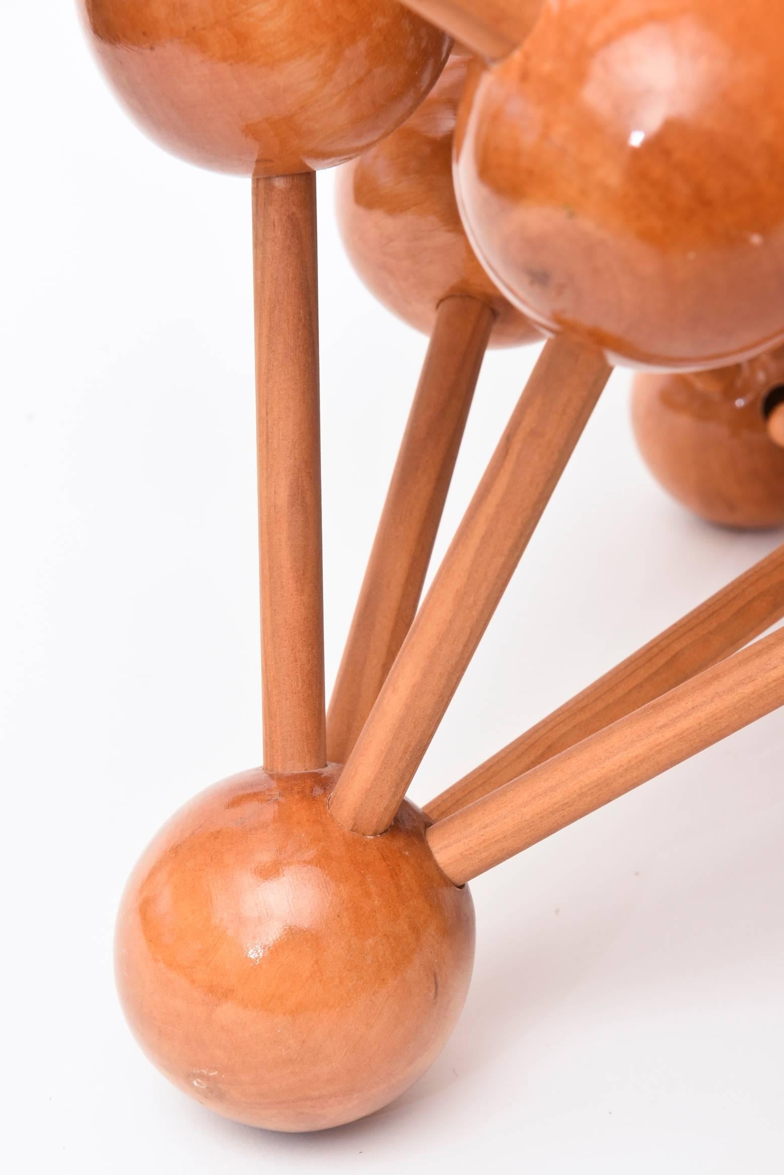 Mid-Century Modern Atomic Wood Sculpture For Sale 1