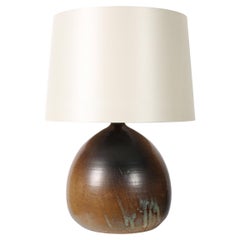 Große französische Sandstein-Tischlampe aus der Mitte des Jahrhunderts