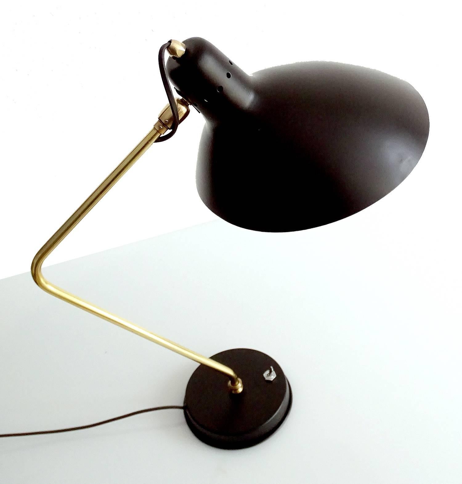 Brass 1960s Boris Lacroix Table Lamp For Sale