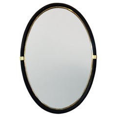 Large French Midcentury Oval Mirror 