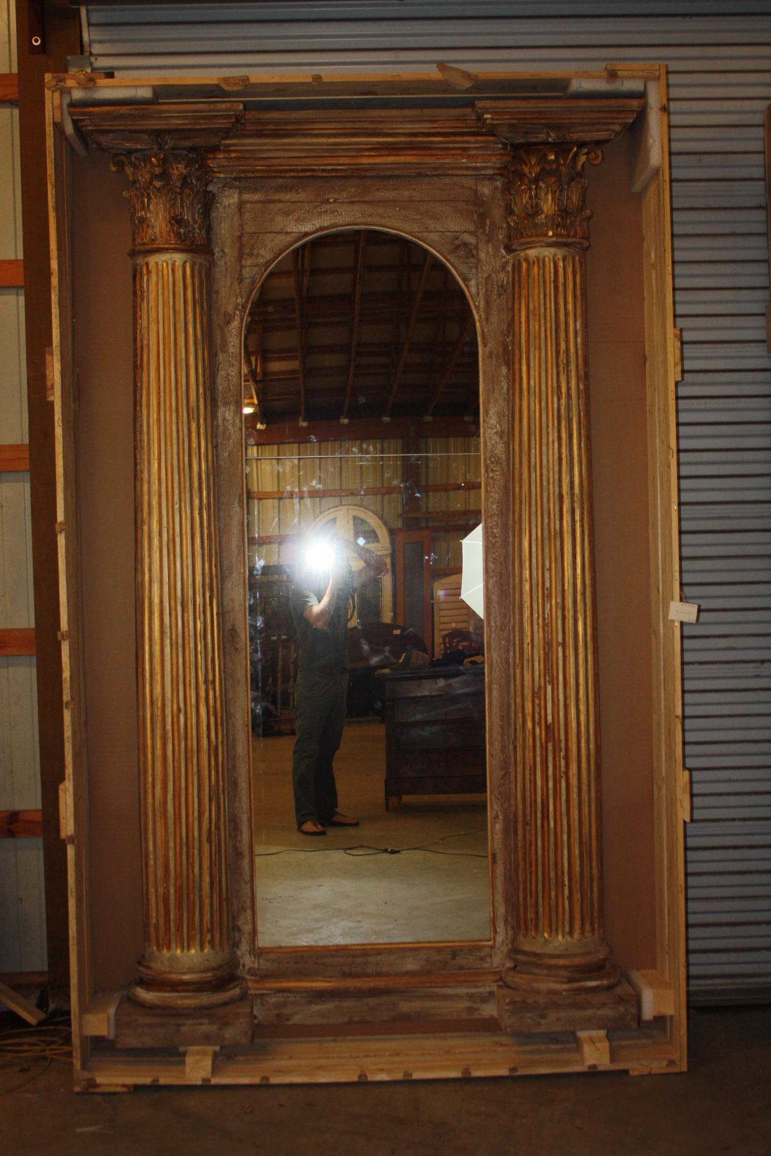 Large French Mirror with Flanked by Corinthian Columns For Sale 2