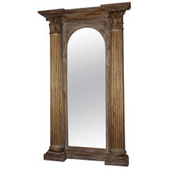Large French Mirror with Flanked by Corinthian Columns