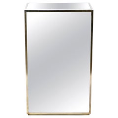 Large French Mirrored and Brass Pedestal, 1970s