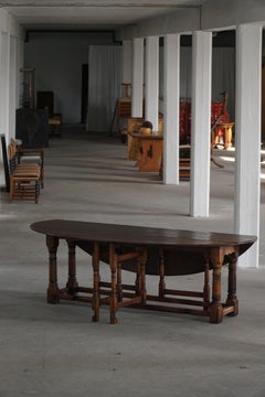 Large French Modern Gateleg Dining / Console Table, Mid 20th Century