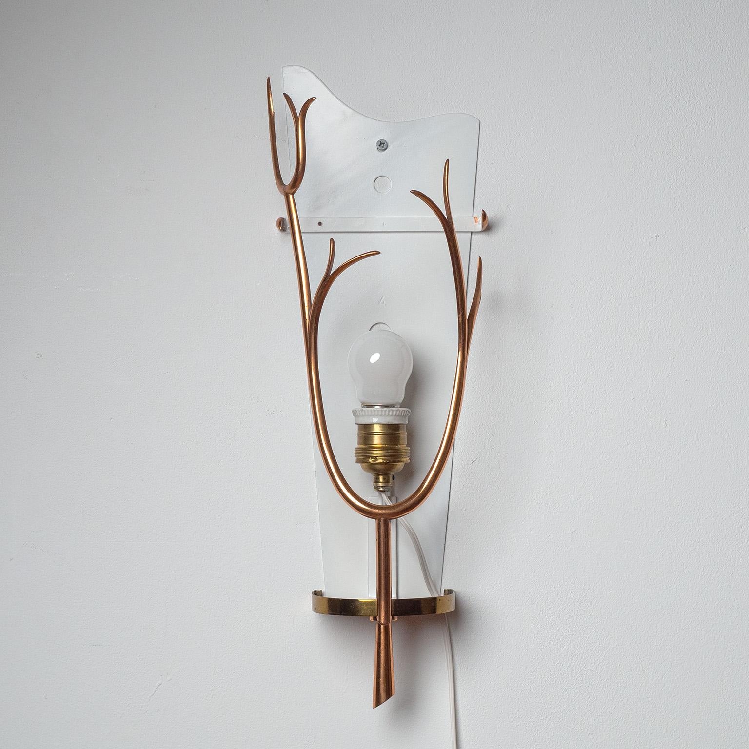 Mid-20th Century Large French Modernist Wall Light, 1960s