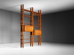 Large French Modular Room Divider in Mahogany 1970s