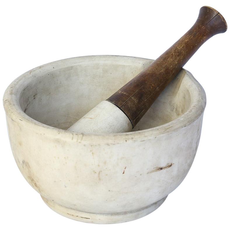 Large French Mortar and Pestle