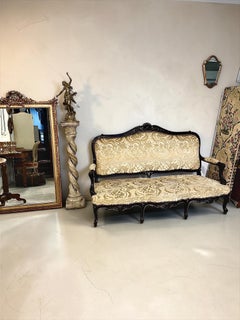 Large French Napoleon III Carved and Gilt Beechwood Settee, circa 1860