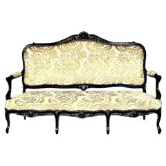Large French Napoleon III Carved and Gilt Beechwood Settee, circa 1860