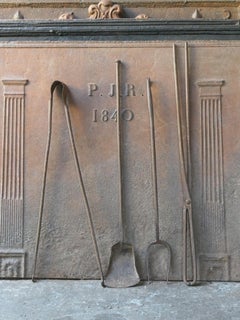 Large French Fireplace Tools, 17th-18th Century