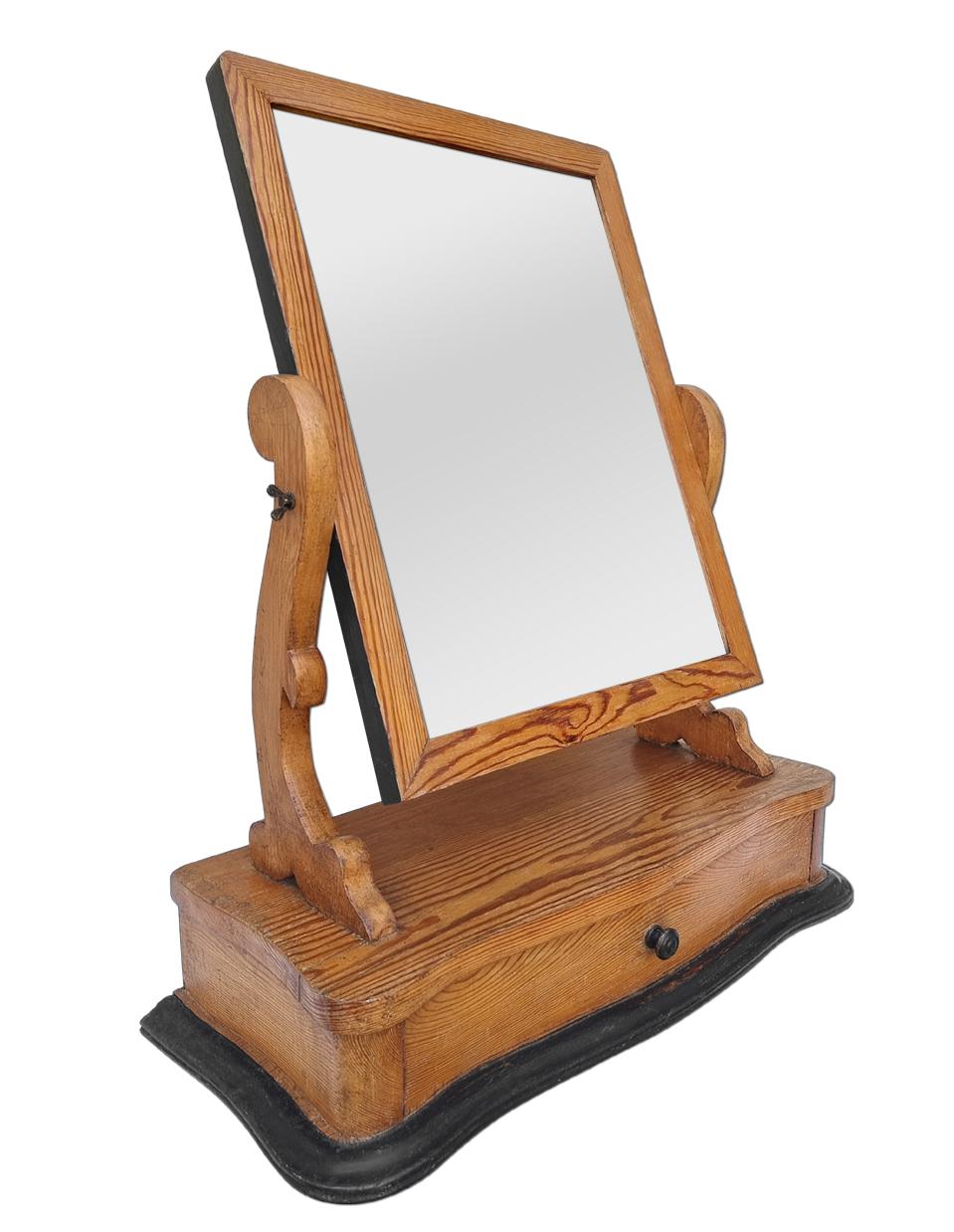 Large French Napoleon III Period Table Mirror With Drawer, circa 1880 For Sale 2