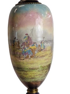 LARGE French Napoleon Sevres Hand Painted 3 Piece Vase