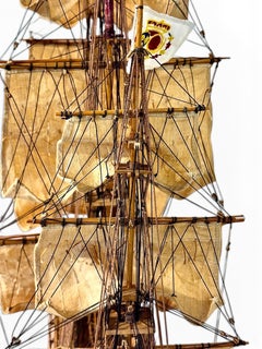 Maqueta a gran escala de un buque de guerra francés: «La Gloire 1778», siglo XX