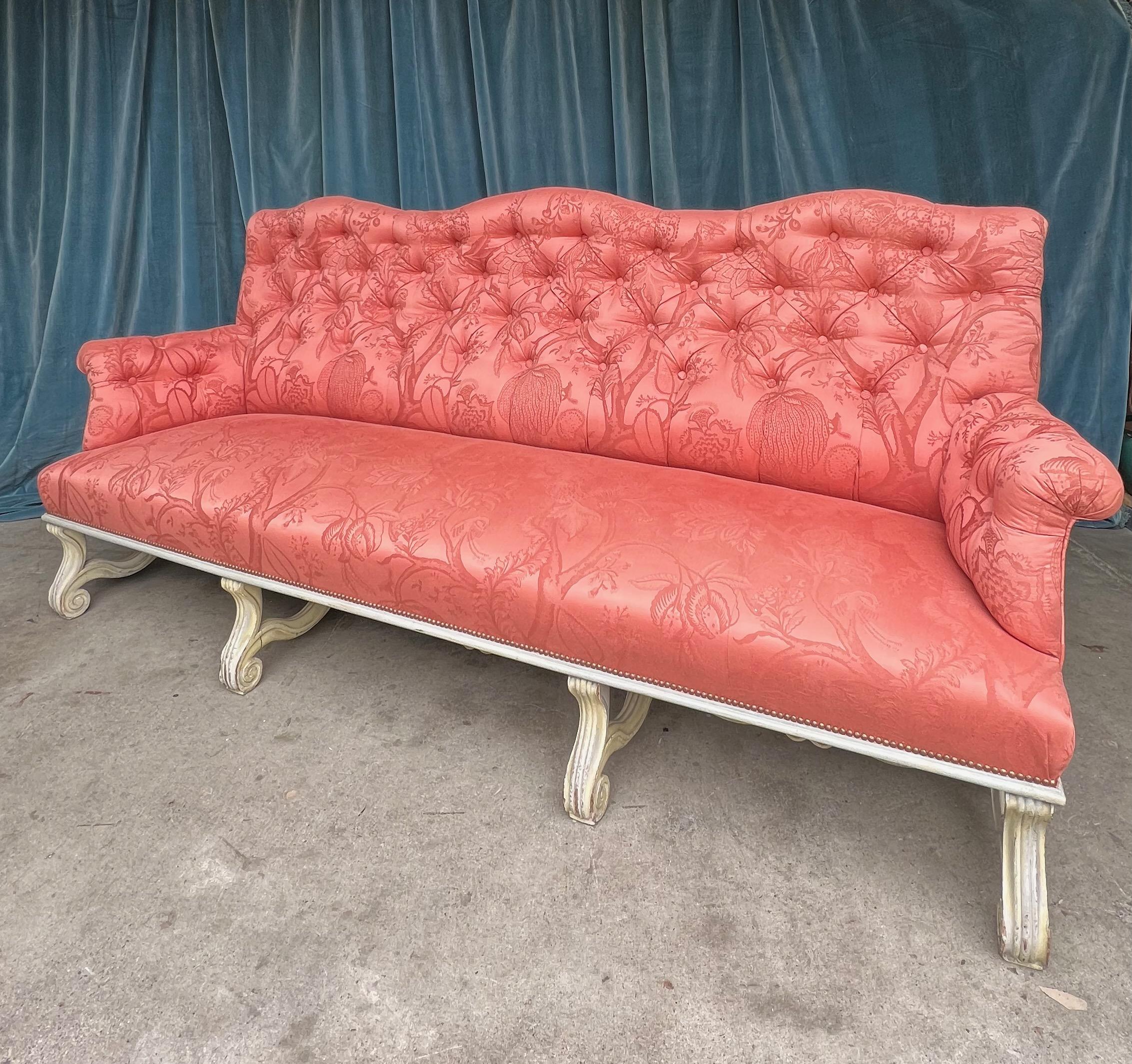 19th Century Large French Neo-Baroque Style Sofa For Sale