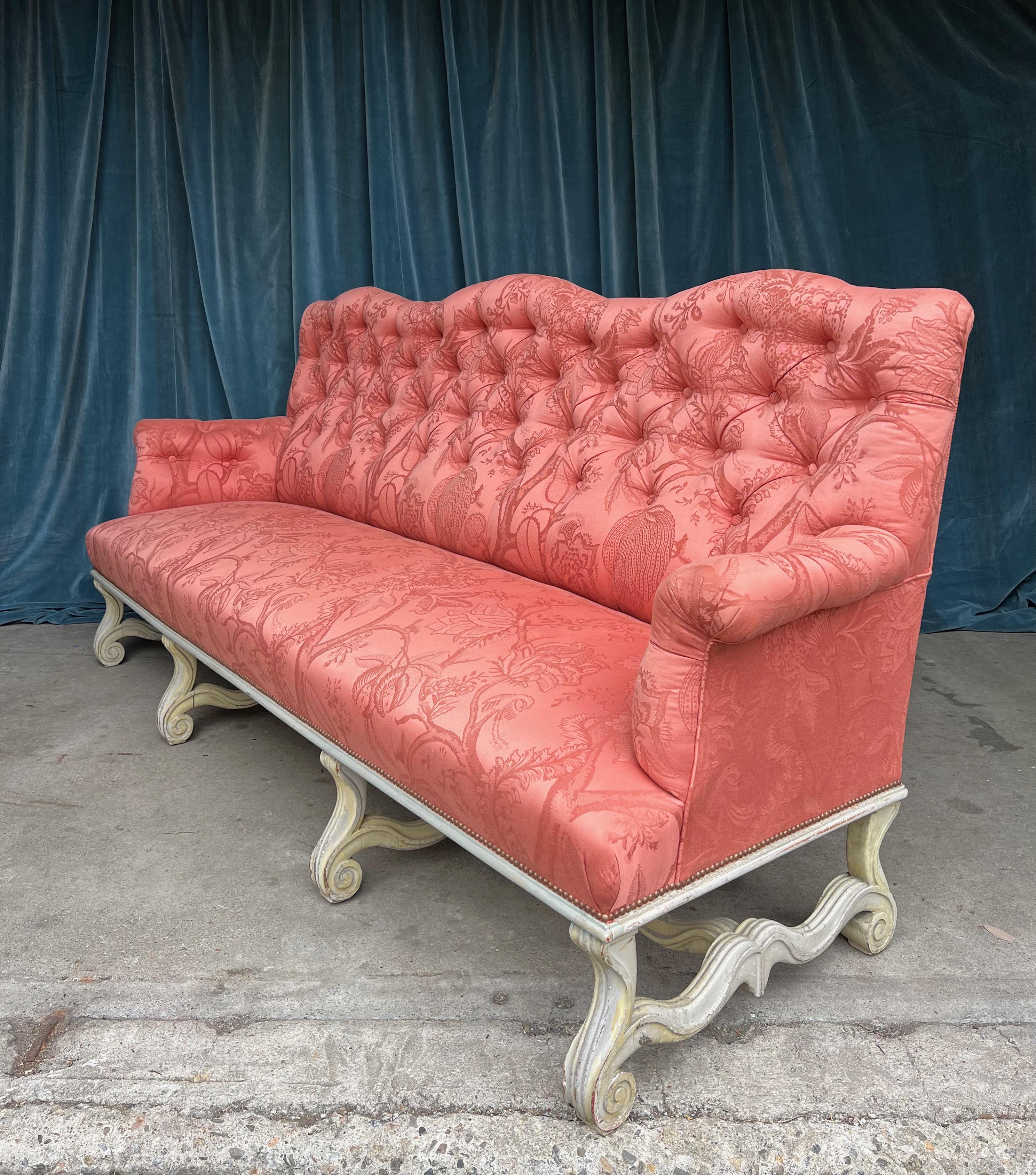 Large French Neo-Baroque Style Sofa For Sale 1