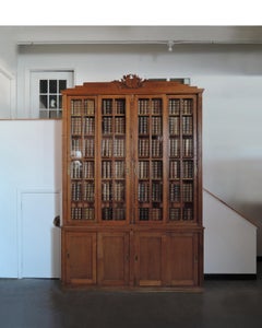 Large Fine French Neoclassical Oak Bookcase