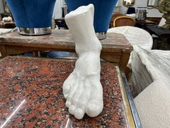 Large French Neoclassical Style Plaster Foot Sculpture