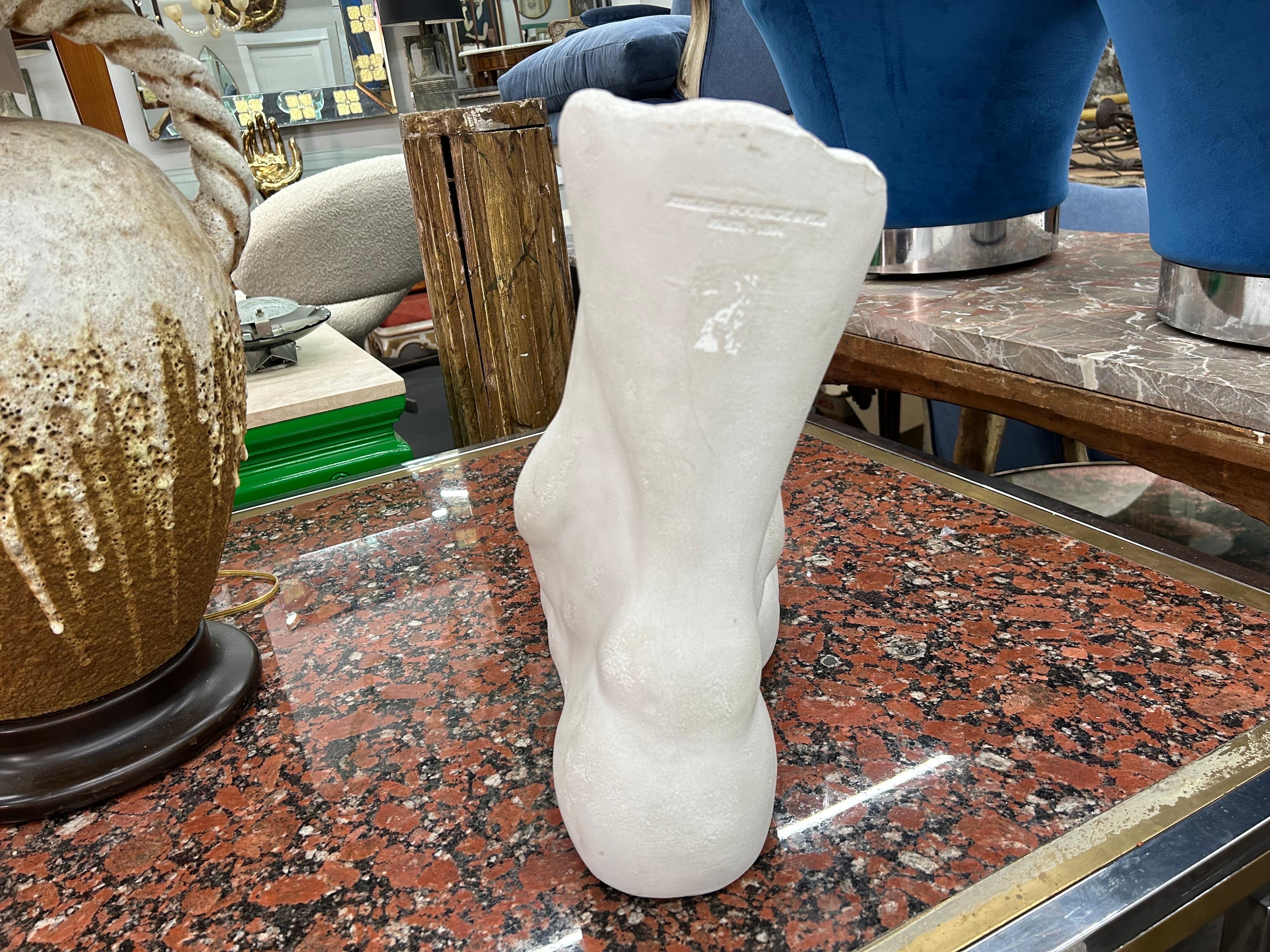 20th Century Large French Neoclassical Style Plaster Foot Sculpture For Sale