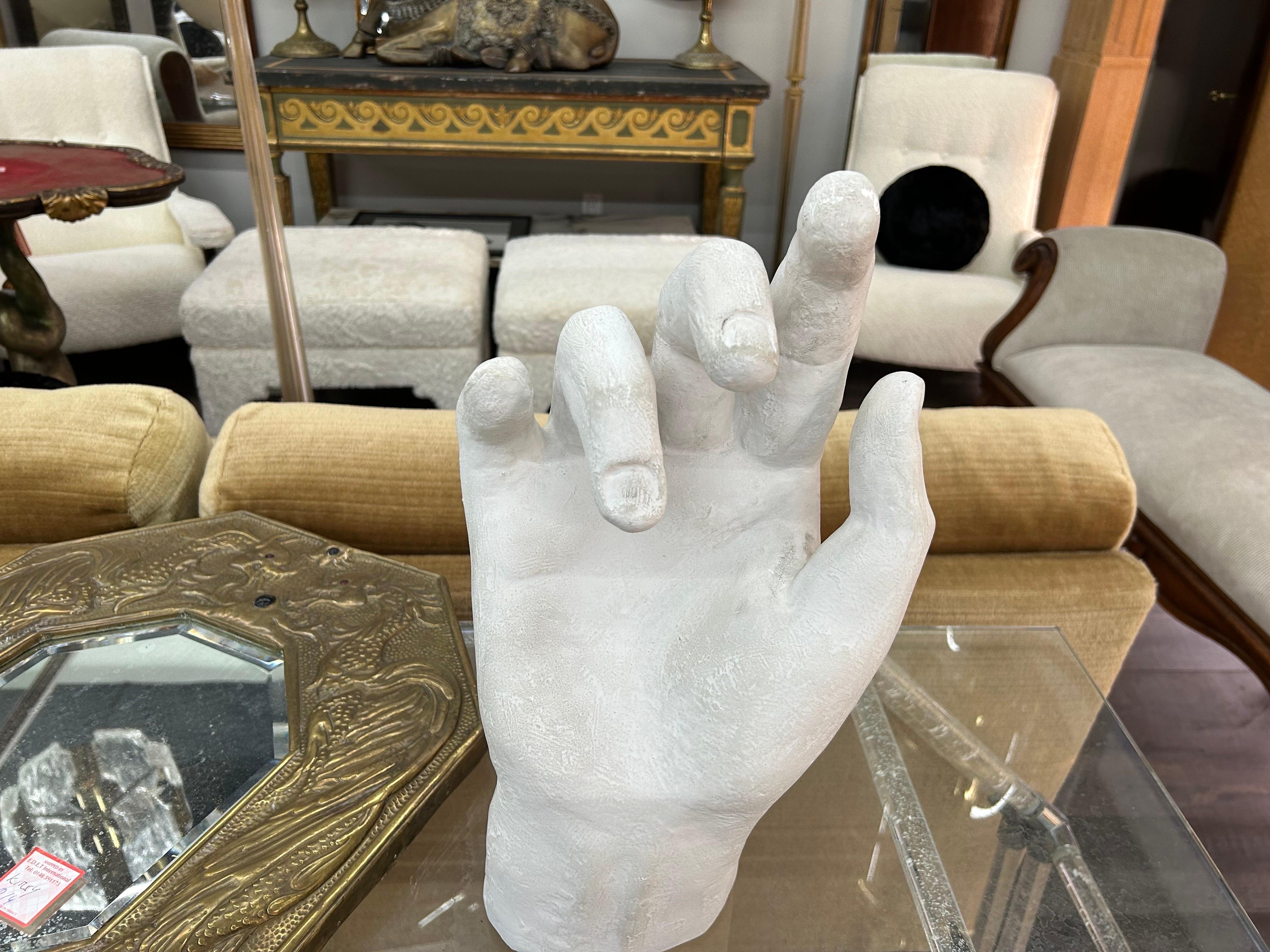 Neoclassico Grande scultura a mano in gesso francese in stile neoclassico in vendita