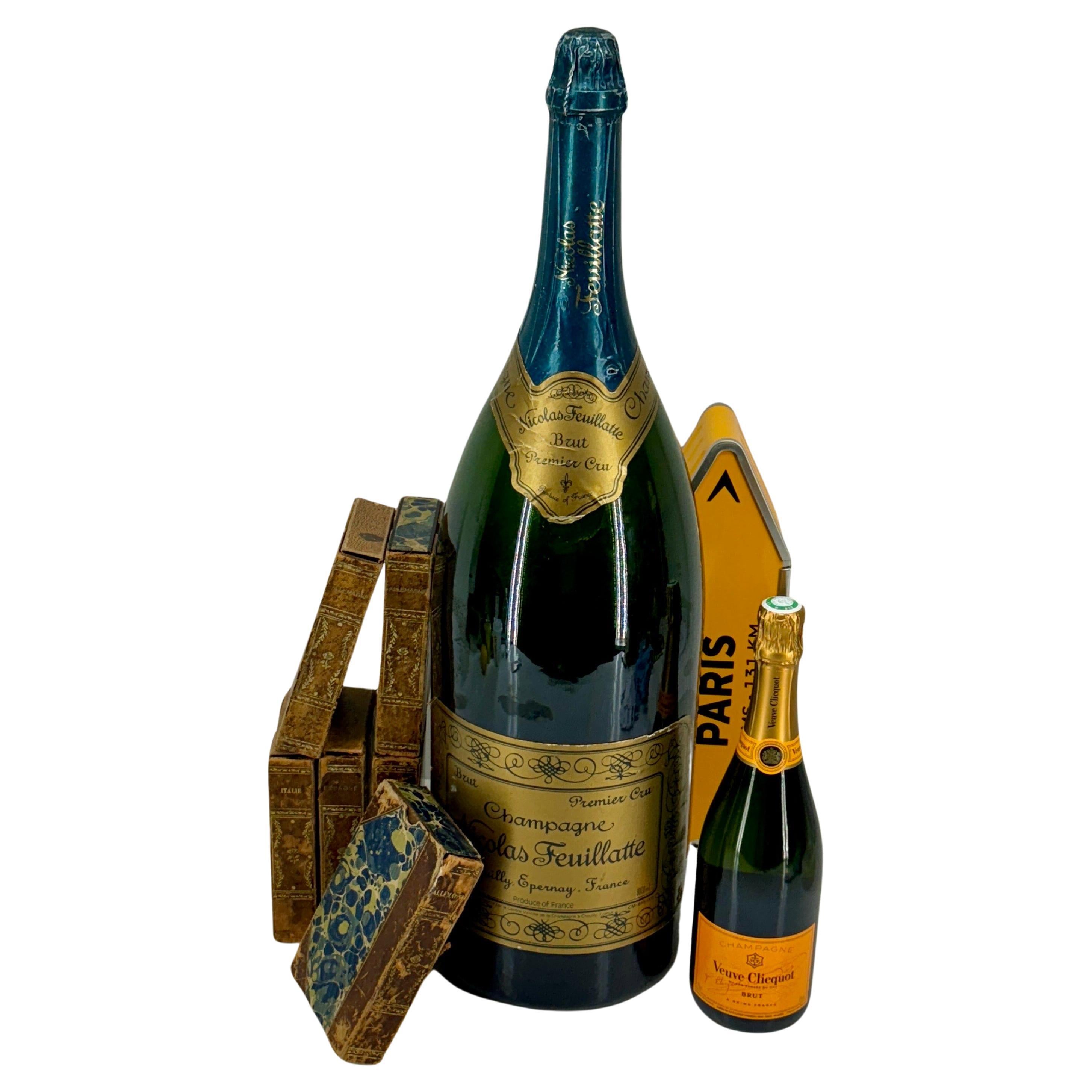 Große französische Nicolas Feuillatte Magnum-Champagnerflasche  im Angebot 3