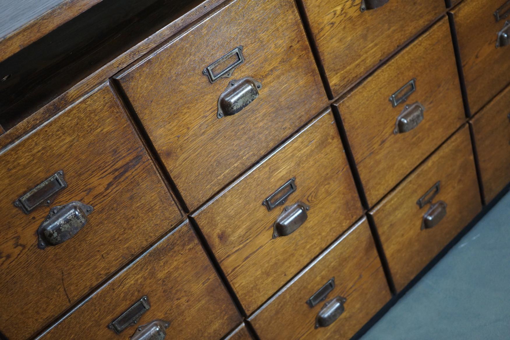 Large French Oak Apothecary Cabinet, 1930s 9