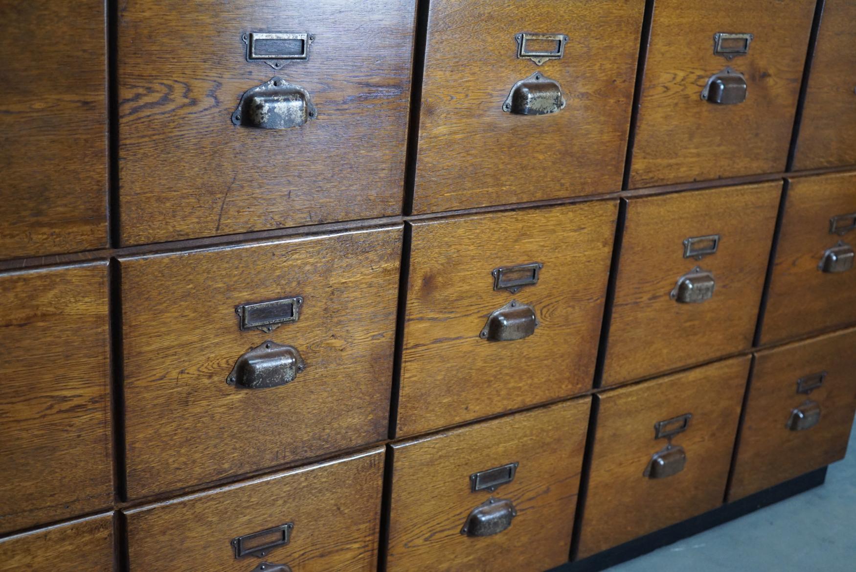 Large French Oak Apothecary Cabinet, 1930s 10