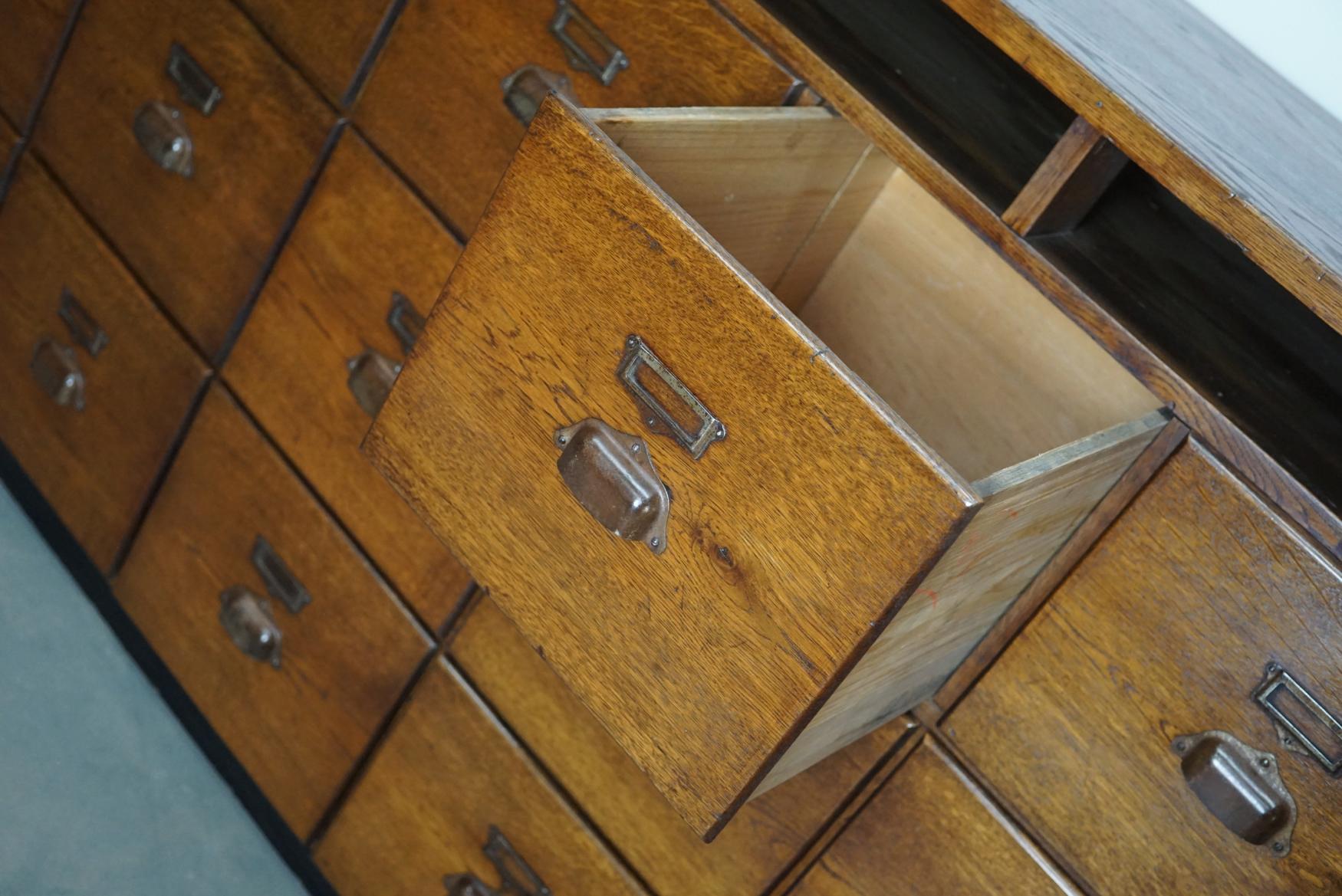 Large French Oak Apothecary Cabinet, 1930s 11