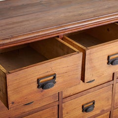 Large French Oak Apothecary Cabinet, 1930s