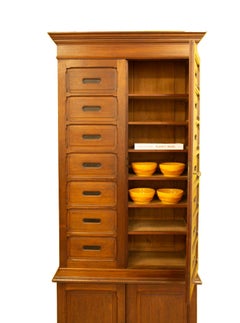 Large French Oak Apothecary Cabinet / Filing Cabinet, 1930s