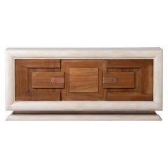 Large French Oak Art Deco Sideboard Att. to Charles Dudouyt, France, C1940s