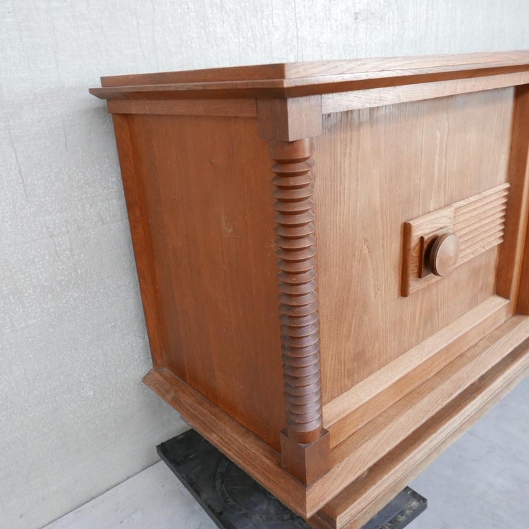 Wood Large French Oak Art Deco Sideboard Attr. to Dudouyt