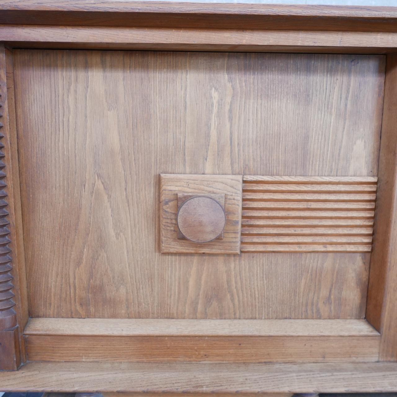 Large French Oak Art Deco Sideboard Attr. to Dudouyt 3