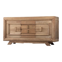 Large French Oak Art Deco Sideboard, France, 1930s