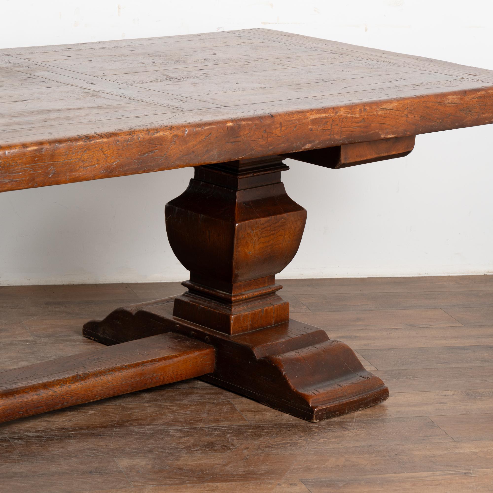 Large French Oak Dining Table Circa 1960 1