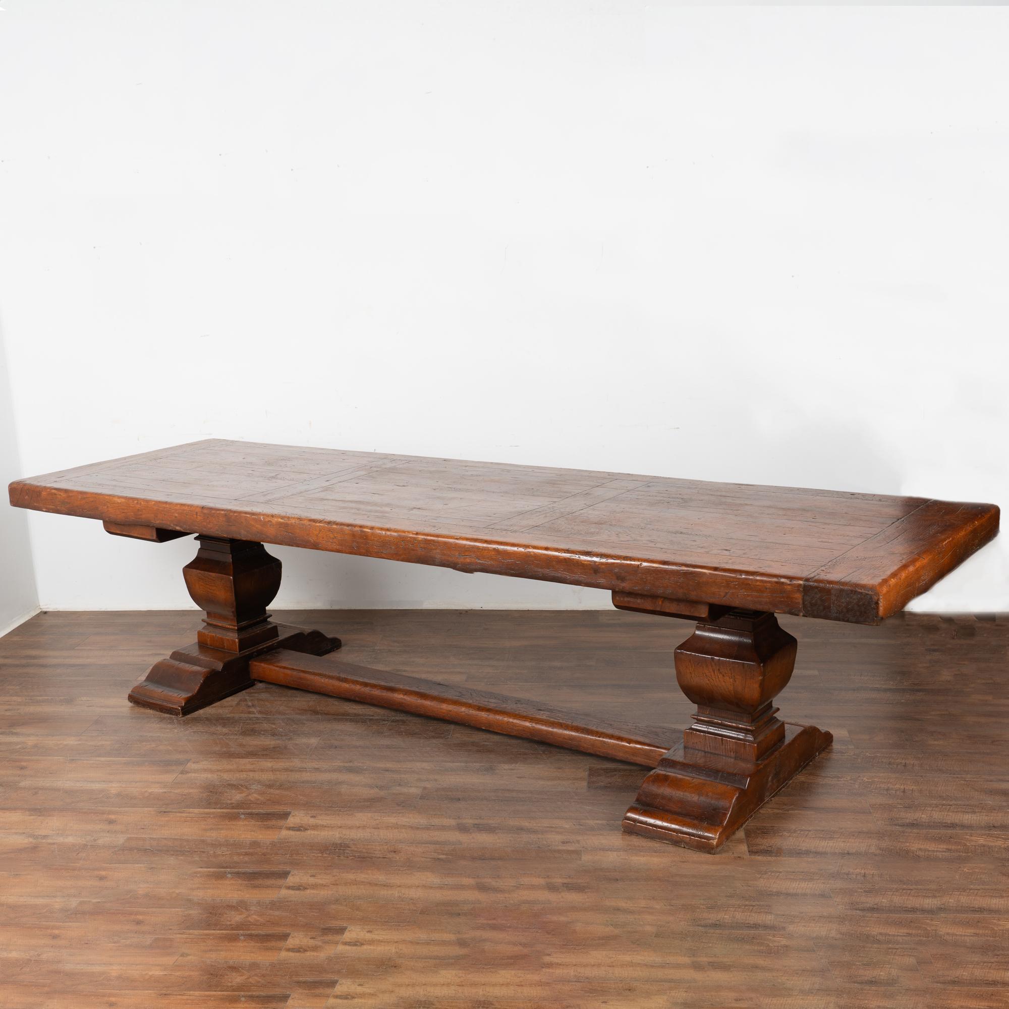 Large French Oak Dining Table Circa 1960 3