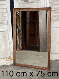 Large French Oak Frame 19th Century Wall Mirror