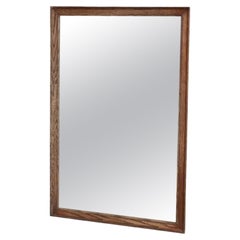 Antique Large French Oak Frame 19th Century Wall Mirror