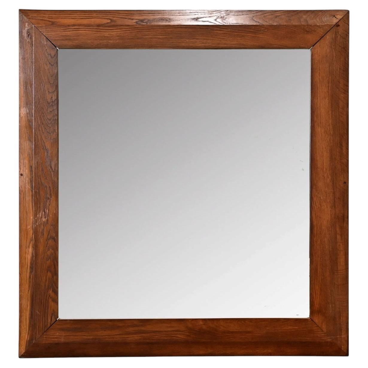 Large French Oak Frame with New Mirror Glass