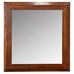 Large French Oak Frame with New Mirror Glass