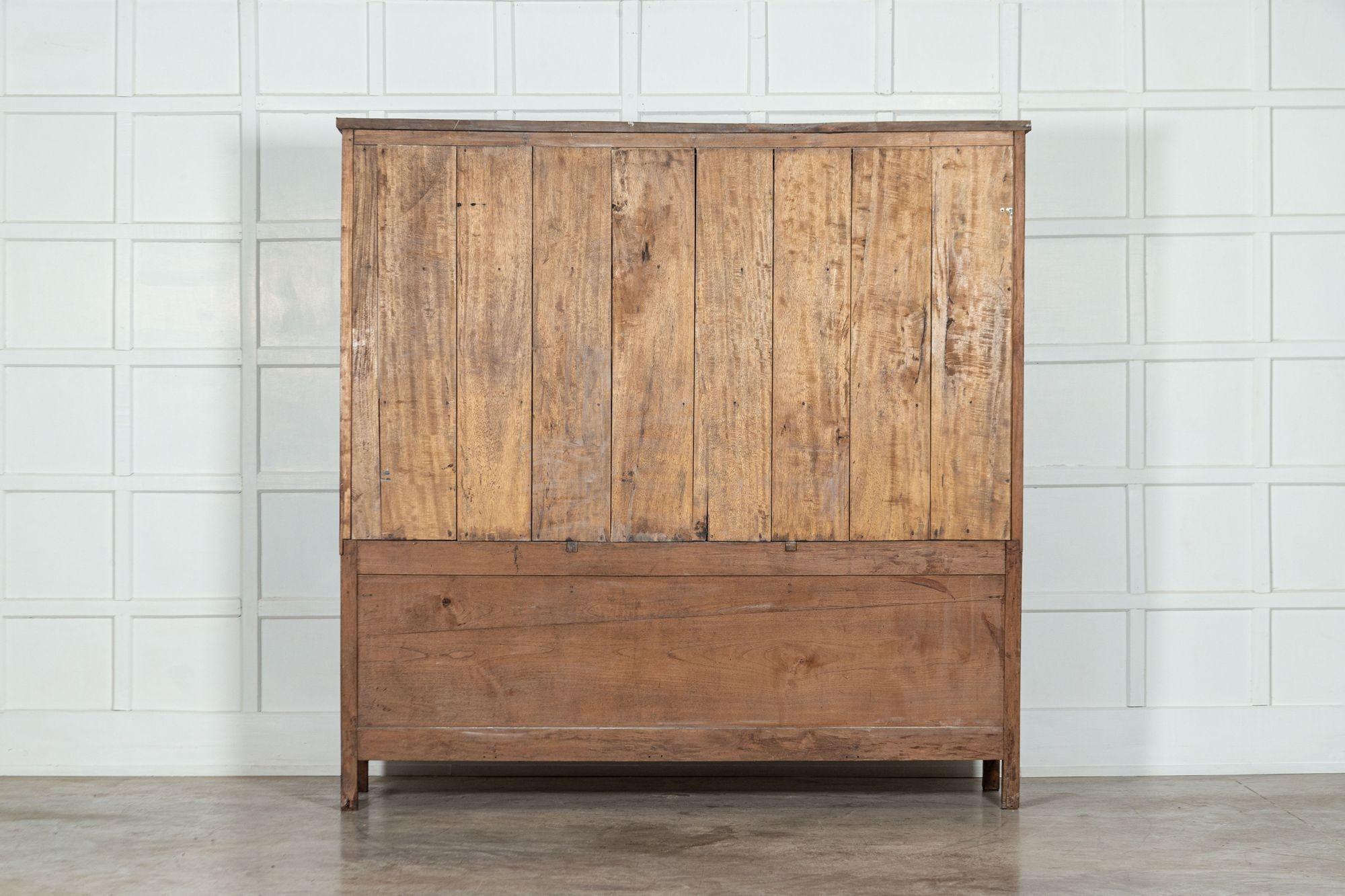 Large French Oak Glazed Haberdashery Shop Cabinet For Sale 13
