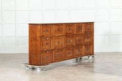 Large French Oak Haberdashery Drawers / Cabinet / Console