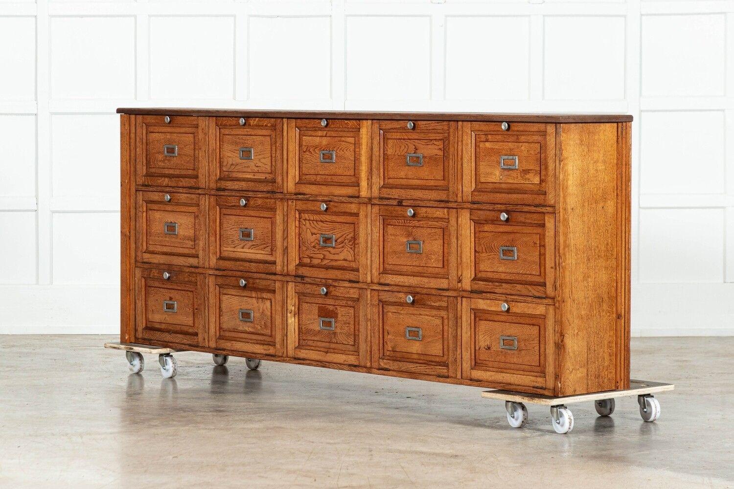 Large French Oak Haberdashery Drawers / Cabinet / Console For Sale 1