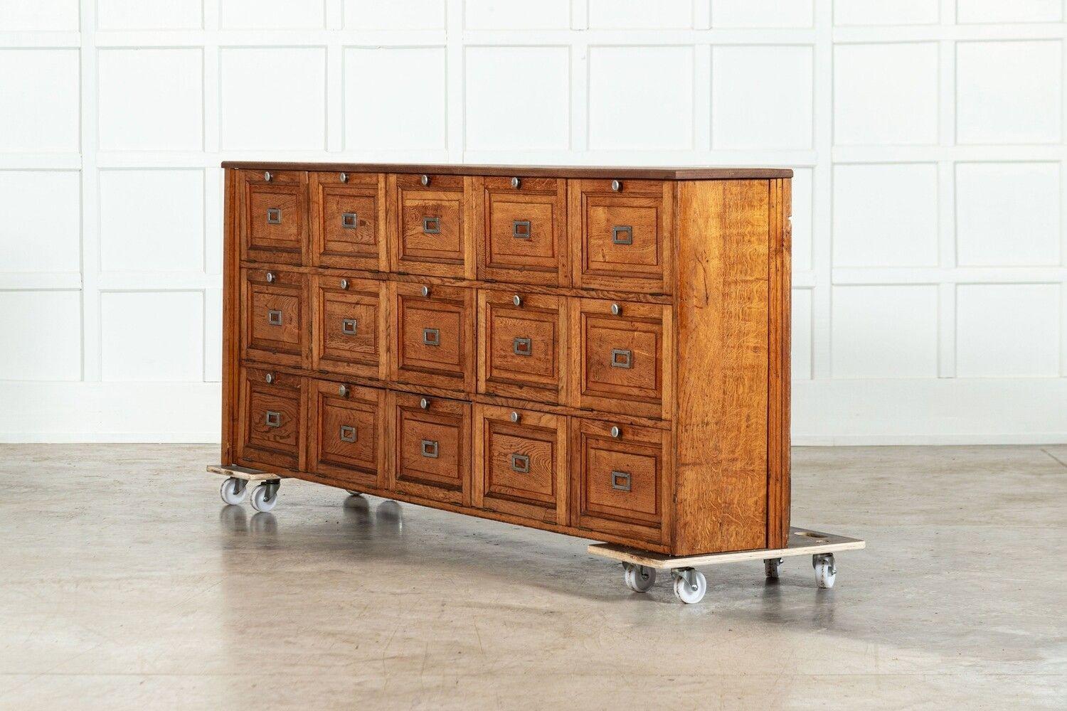 Large French Oak Haberdashery Drawers / Cabinet / Console For Sale 1