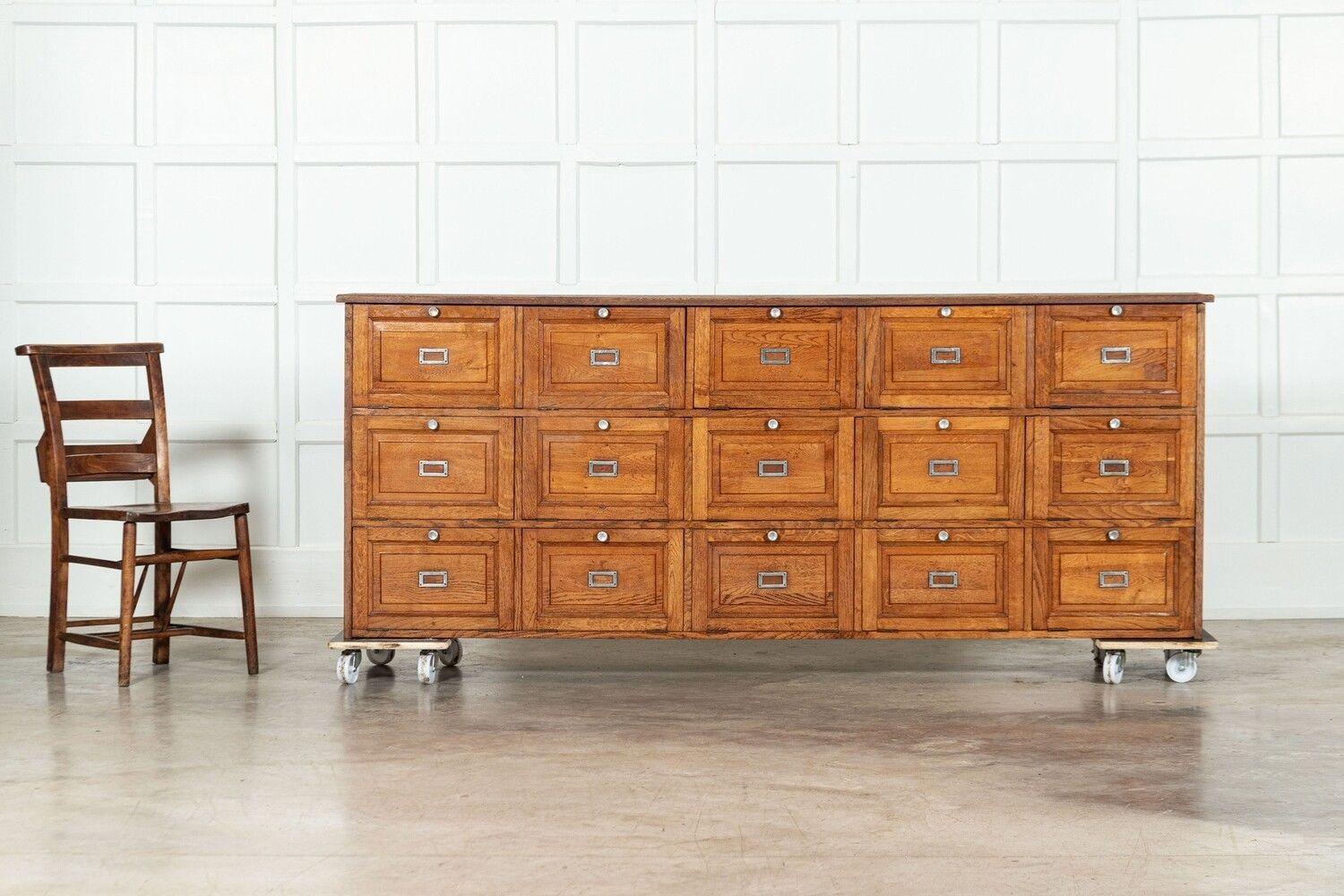 Large French Oak Haberdashery Drawers / Cabinet / Console For Sale 5