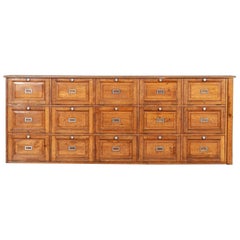Large French Oak Haberdashery Drawers / Cabinet / Console
