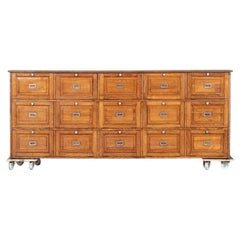 Vintage Large French Oak Haberdashery Drawers / Cabinet / Console