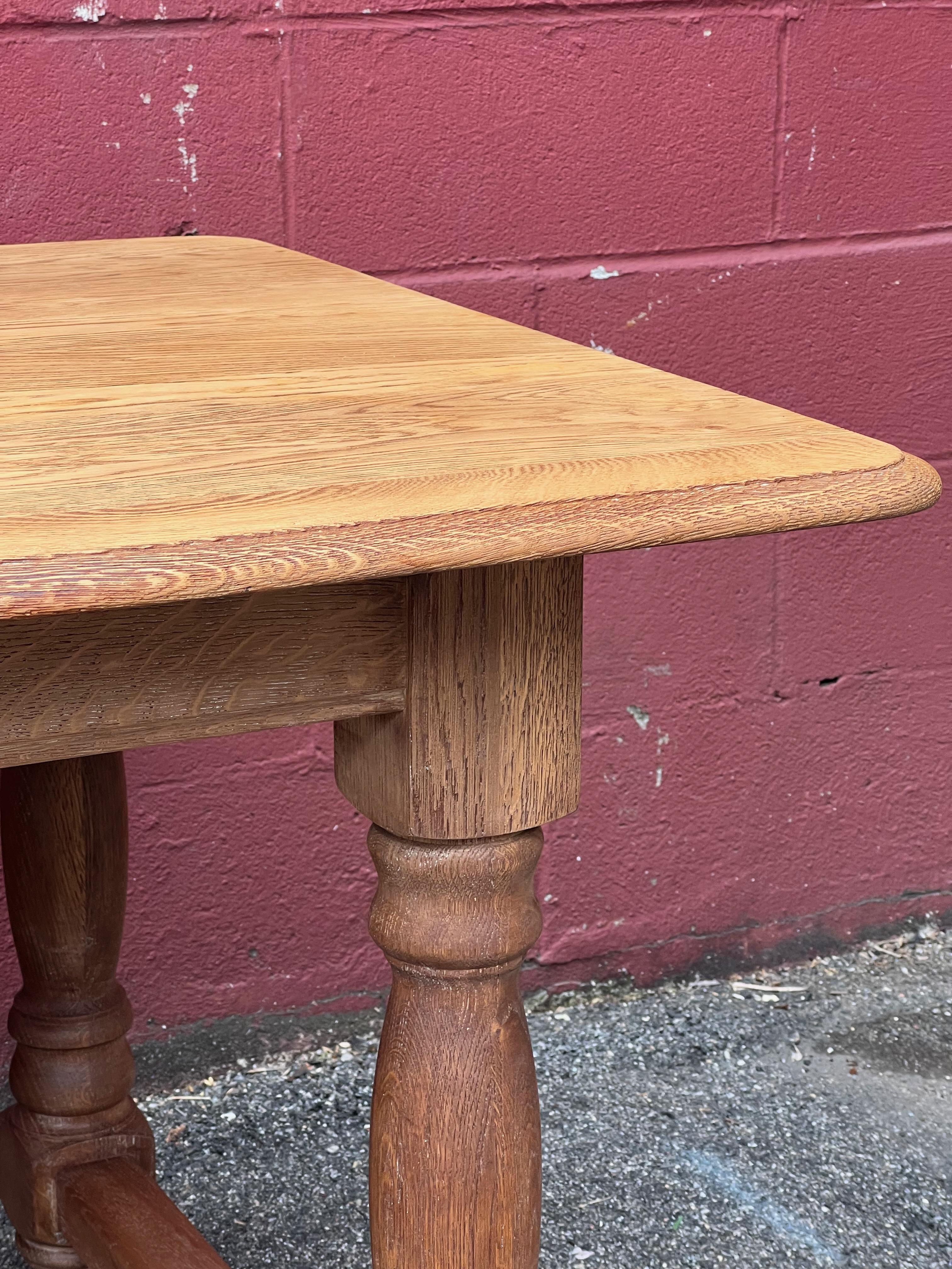 Large French Oak Library Table For Sale 6