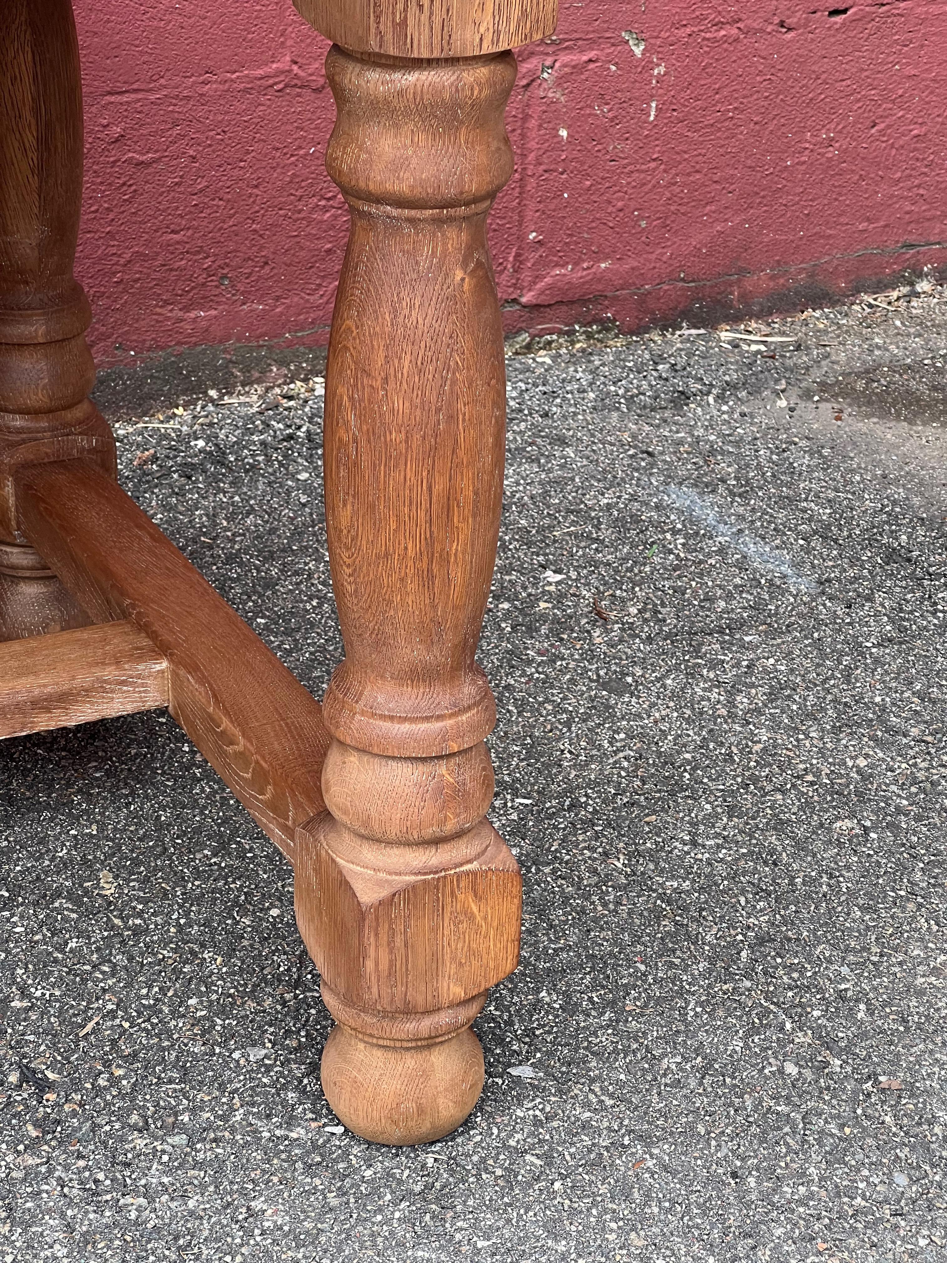 Large French Oak Library Table For Sale 1